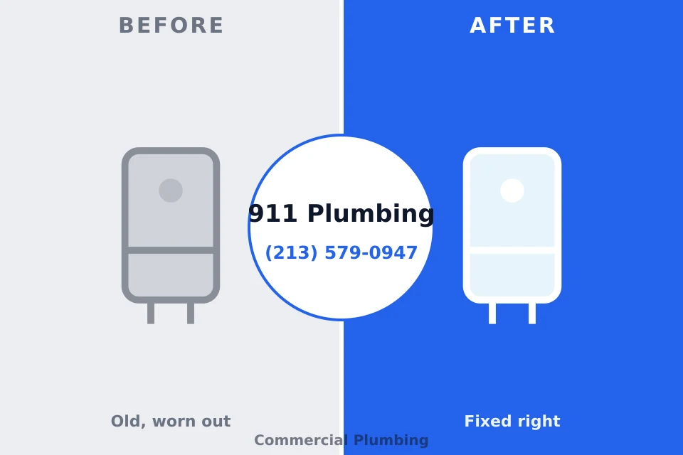 Before and after: plumbing company Eidson Road, TX